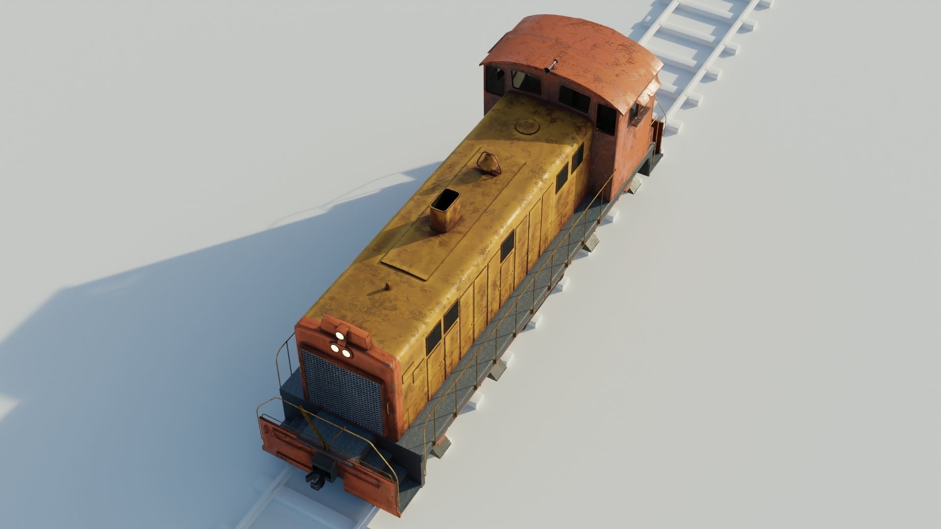 Diesel locomotive 3D model textures PBR 4K Low-poly 3D model_5
