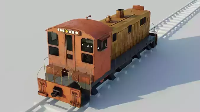 Diesel locomotive 3D model textures PBR 4K Low-poly 3D model