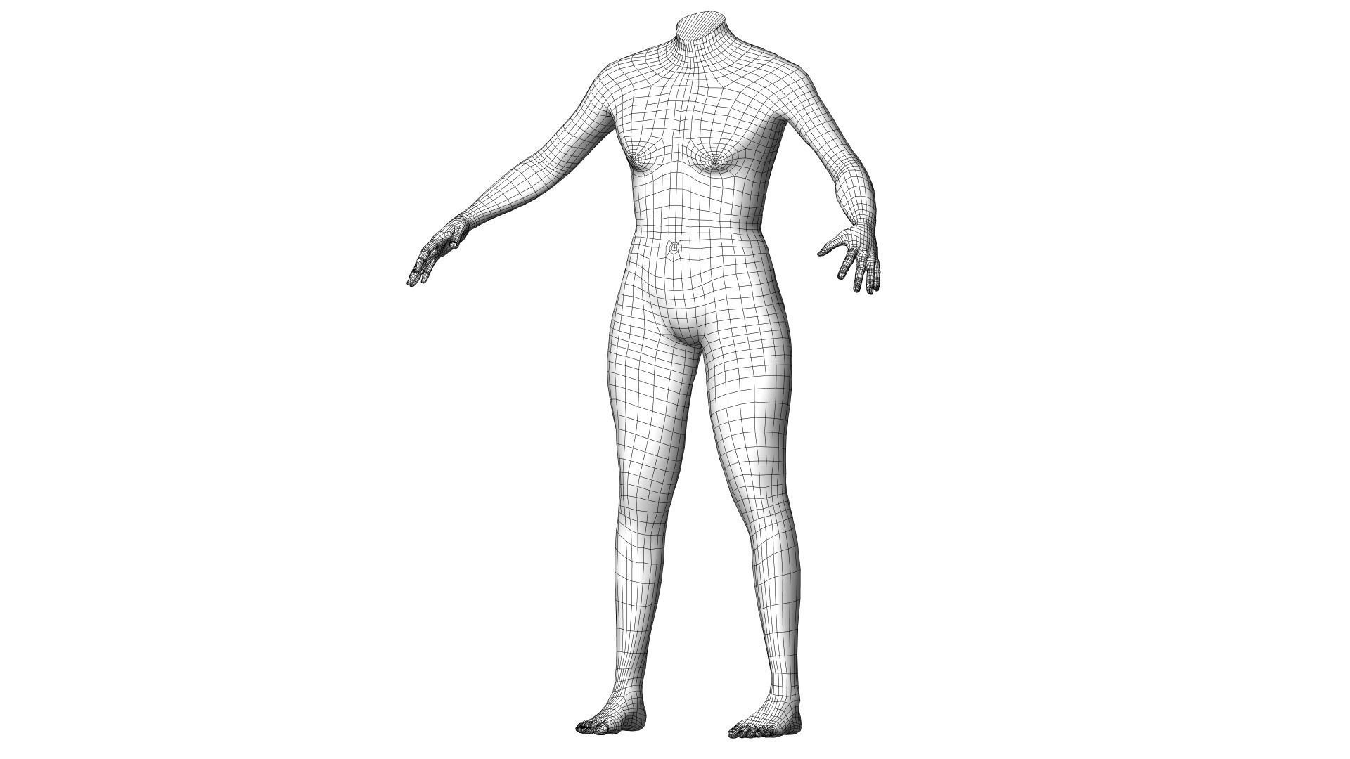 Character 27 High and Low-poly -  Body male 3D model_4