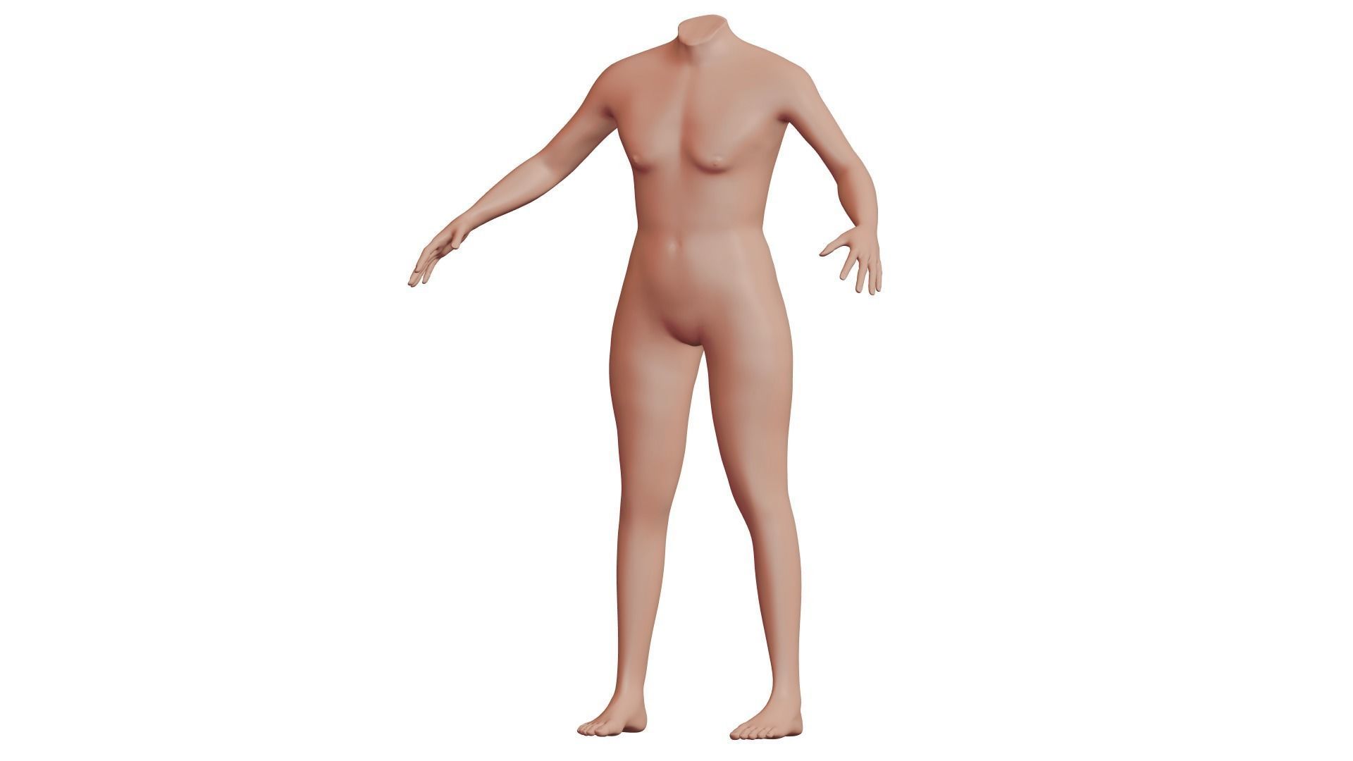 Character 27 High and Low-poly -  Body male 3D model_2