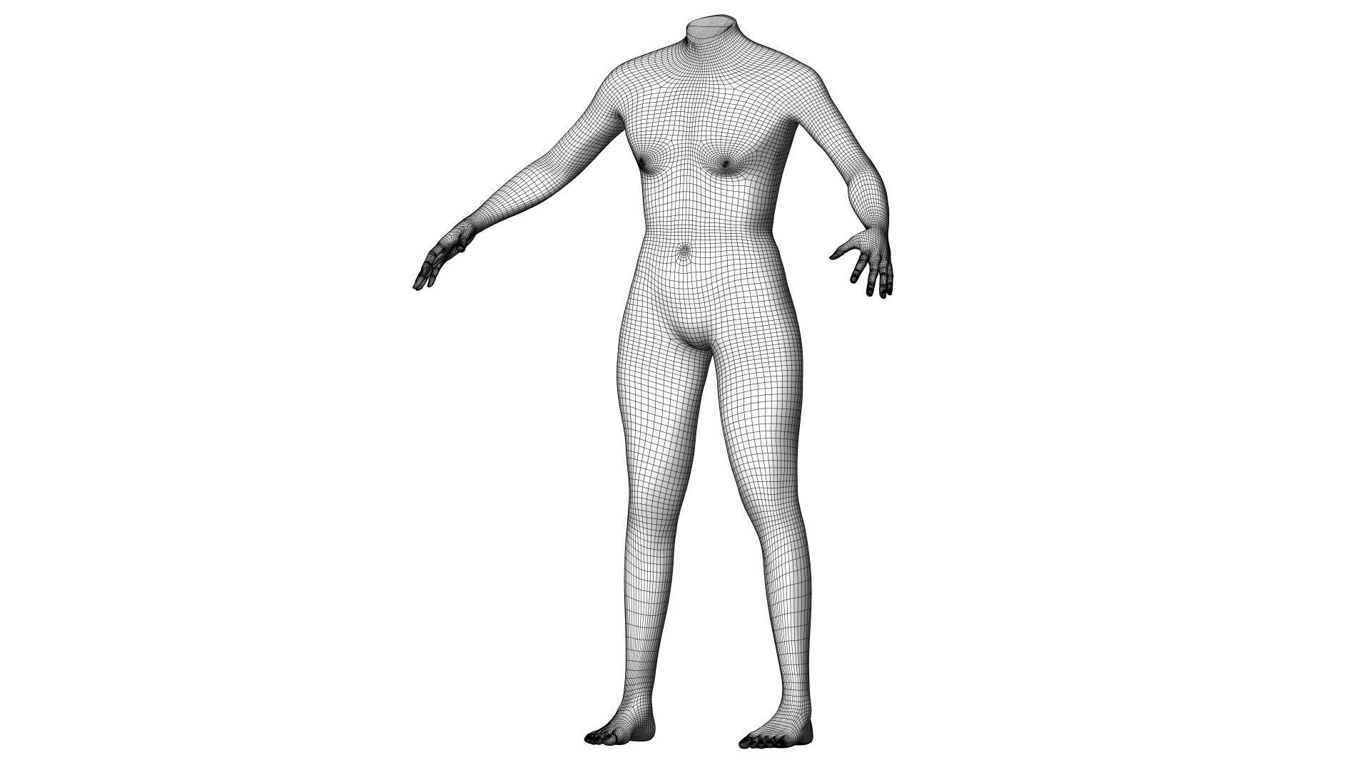 Character 27 High and Low-poly -  Body male 3D model_3