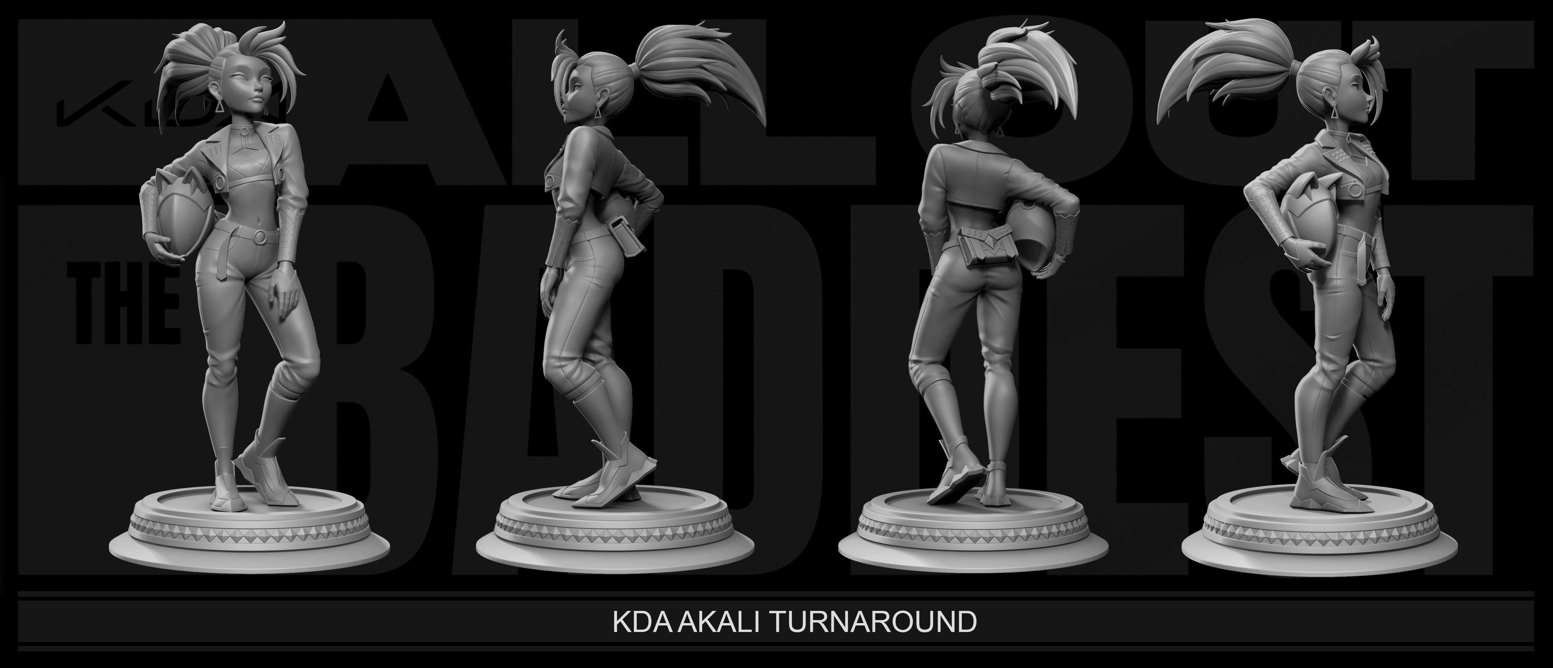KDA All Out Akali 3D print model_1