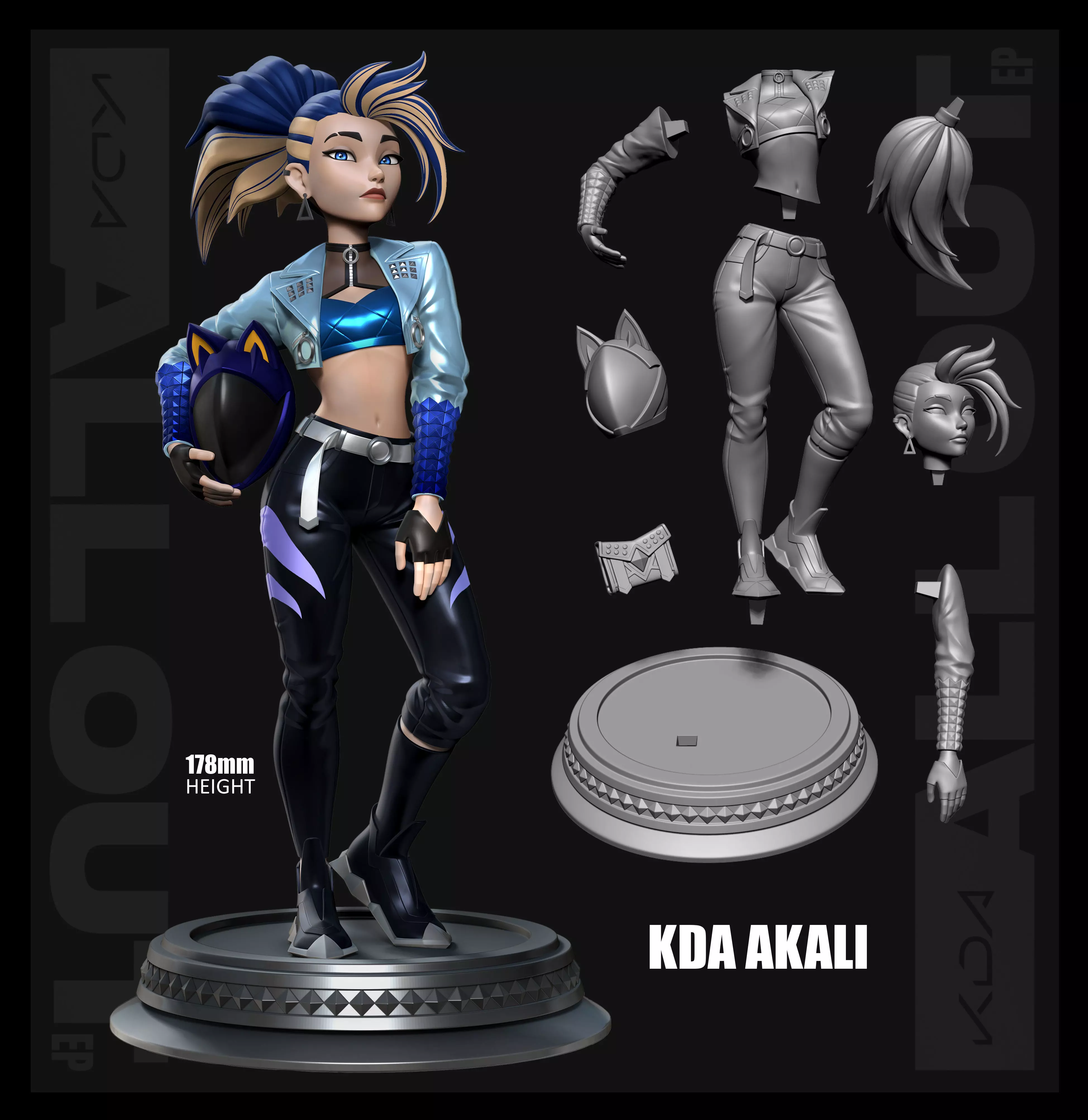 KDA All Out Akali 3D print model_0