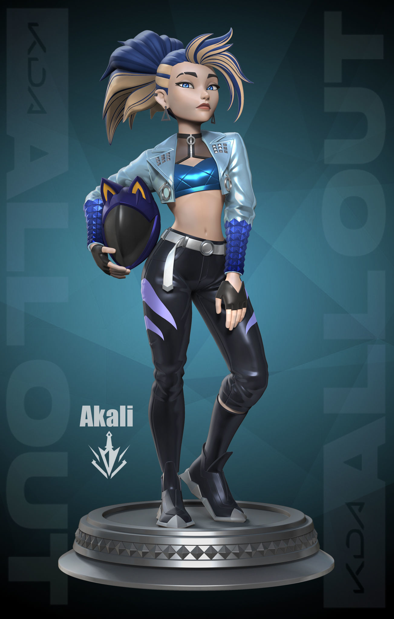 KDA All Out Akali 3D print model_2