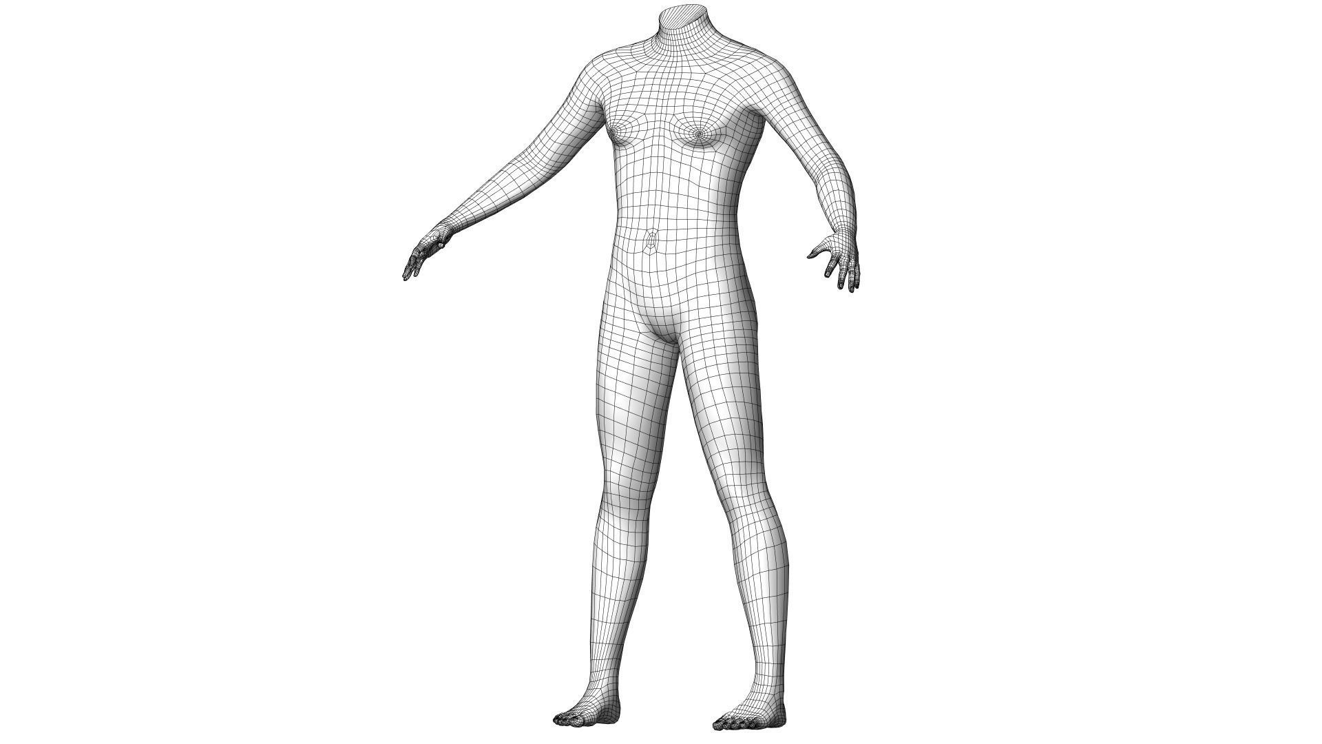 Character 29 High and Low-poly -  Body male 3D model_4