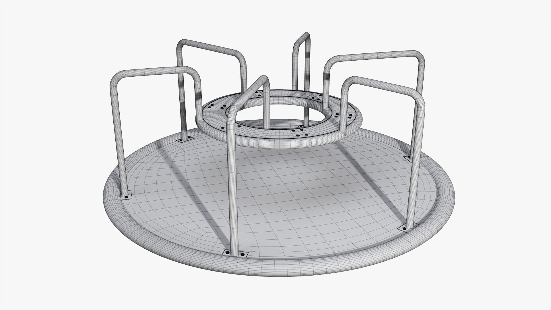 Carousel Merry-go-round 03 3D model_6