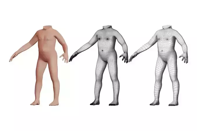 Character 32 High and Low-poly -  Body child