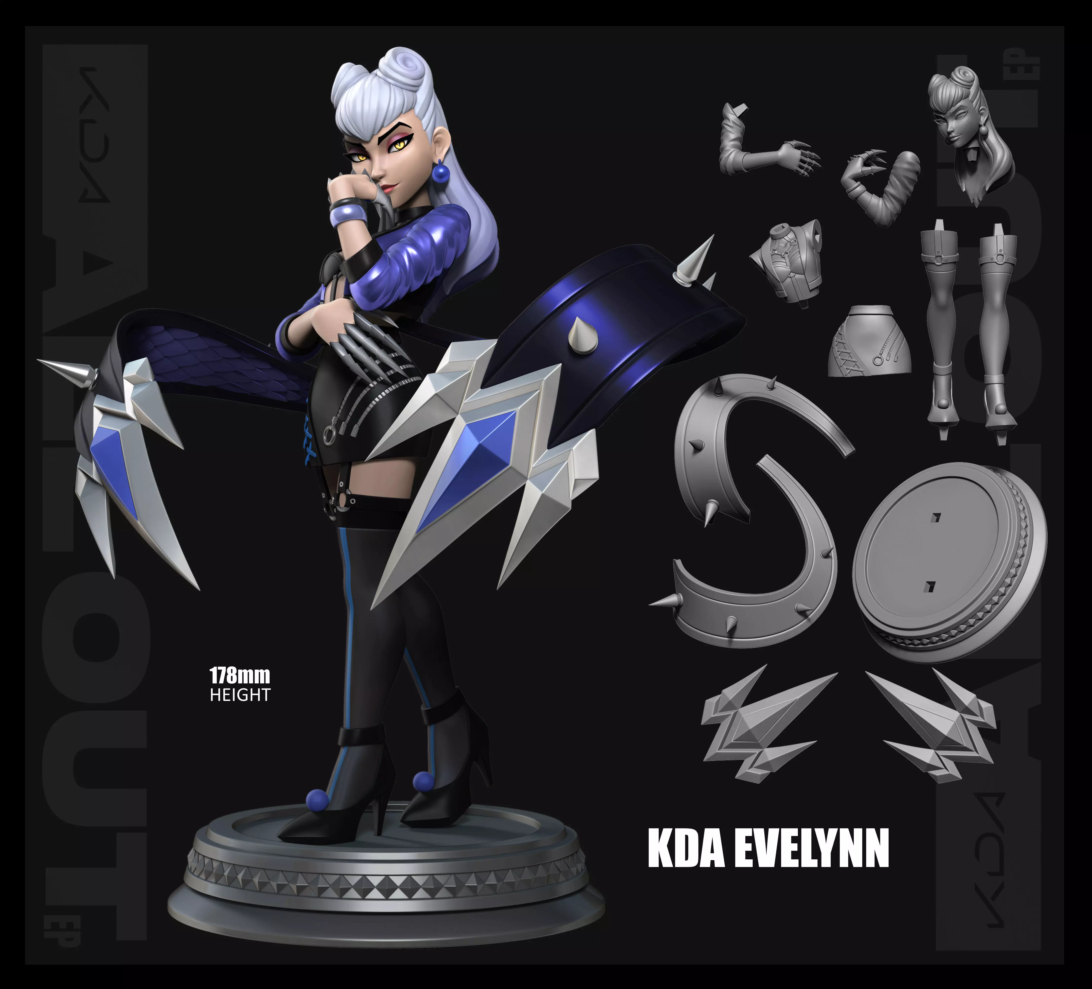 KDA All Out Evelynn 3D print model_0