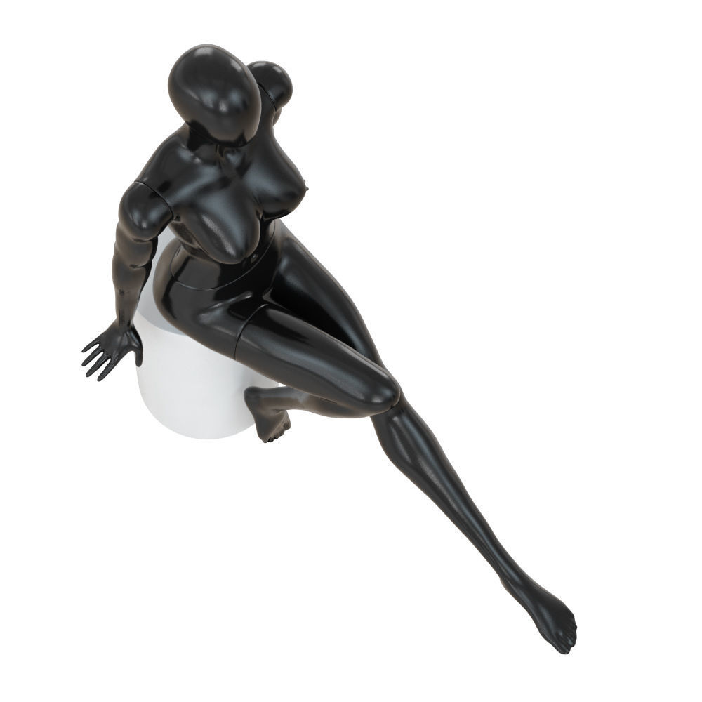 Female abstract mannequin sitting on a stool 75 3D model_4
