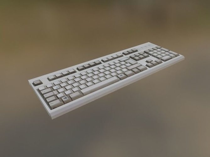 RETRO KEYBOARD NEW VERISION Free low-poly 3D model