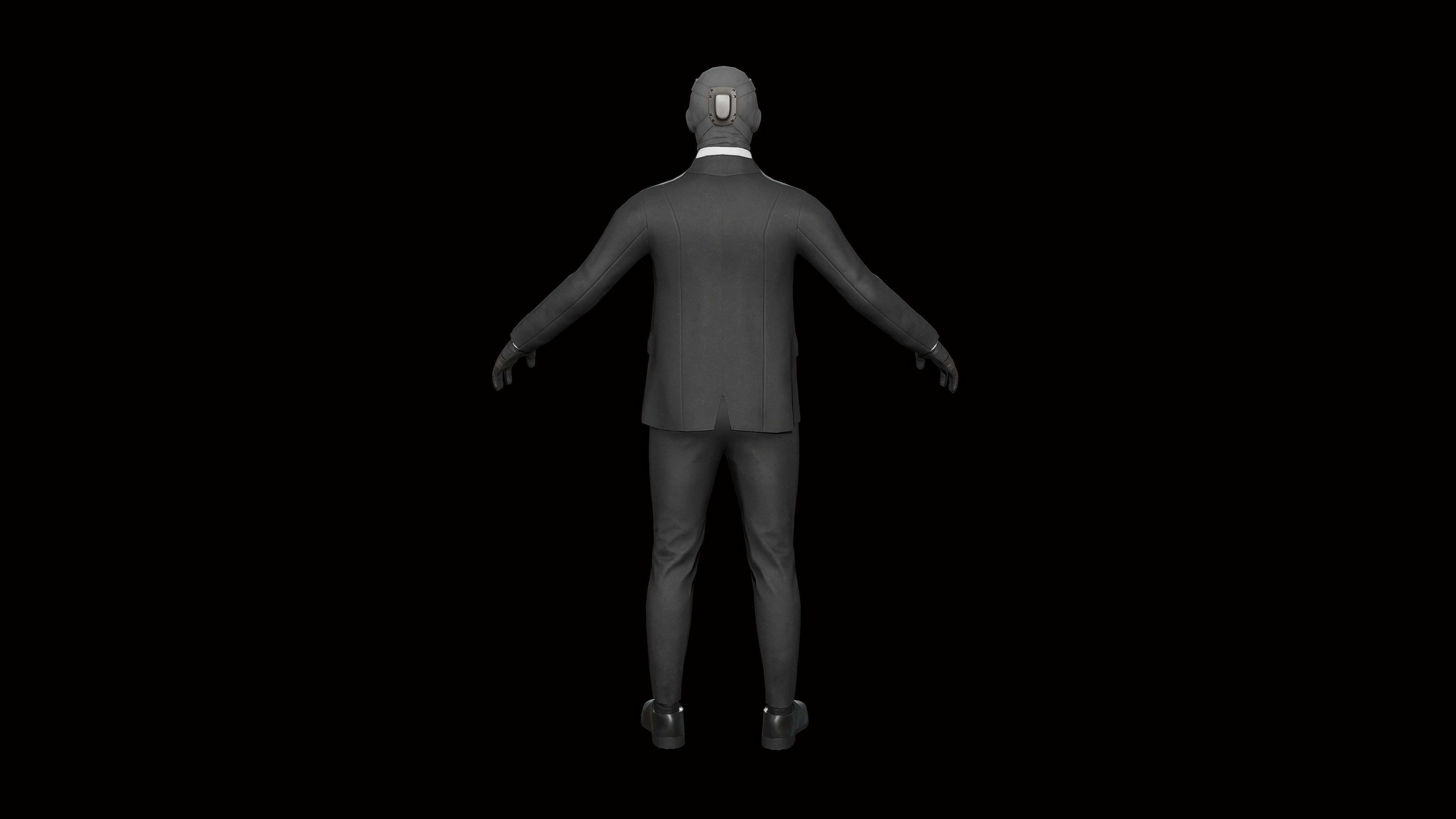 Masked Killer Game ready Low-poly 3D model_4