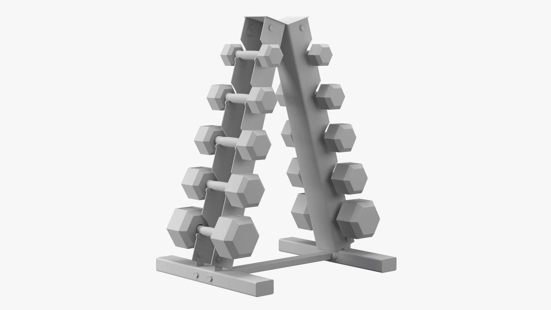Dumbbell Rack PBR Low-poly 3D model_8