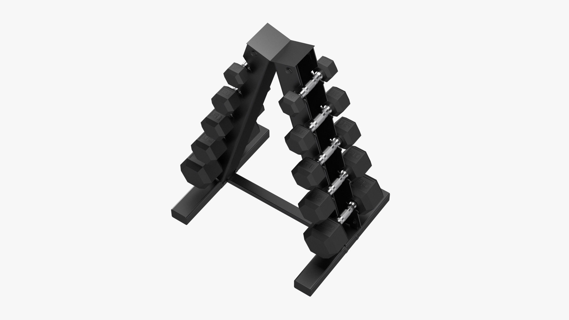 Dumbbell Rack PBR Low-poly 3D model_7