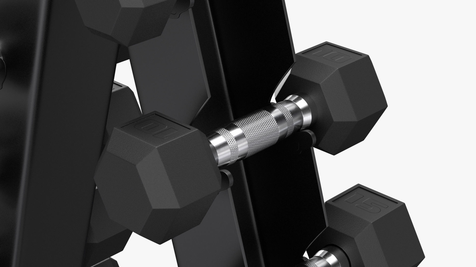 Dumbbell Rack PBR Low-poly 3D model_3