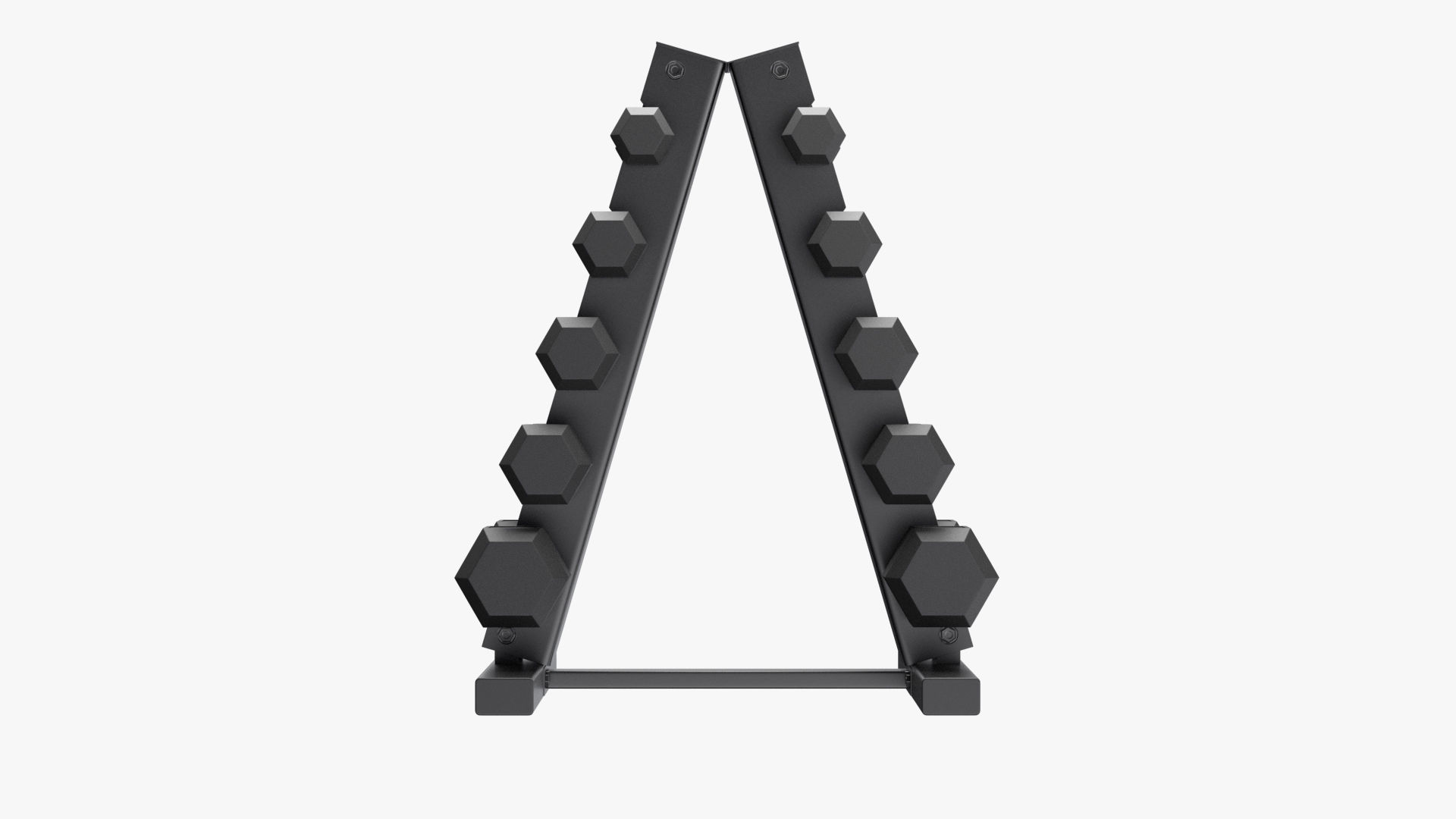 Dumbbell Rack PBR Low-poly 3D model_4