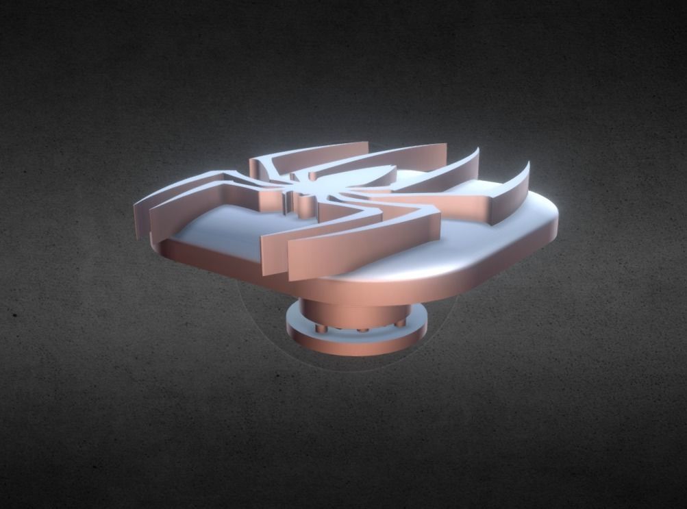 Spider Flat KeyCap 3D print model_23