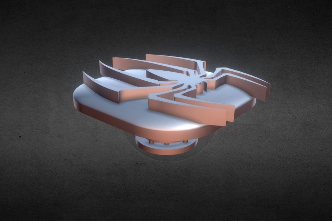 Spider Flat KeyCap 3D print model_3