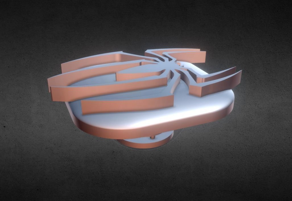 Spider Flat KeyCap 3D print model_4