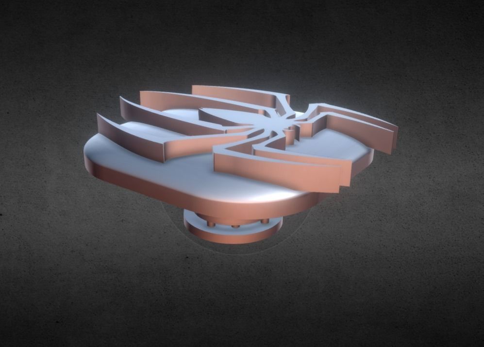 Spider Flat KeyCap 3D print model_21