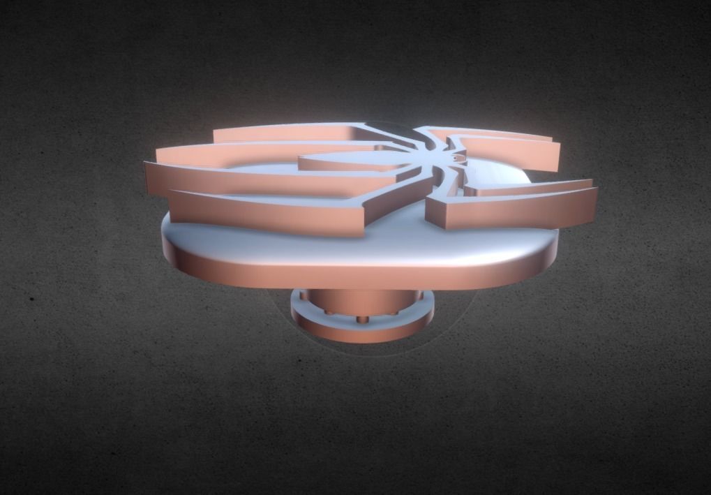 Spider Flat KeyCap 3D print model_20