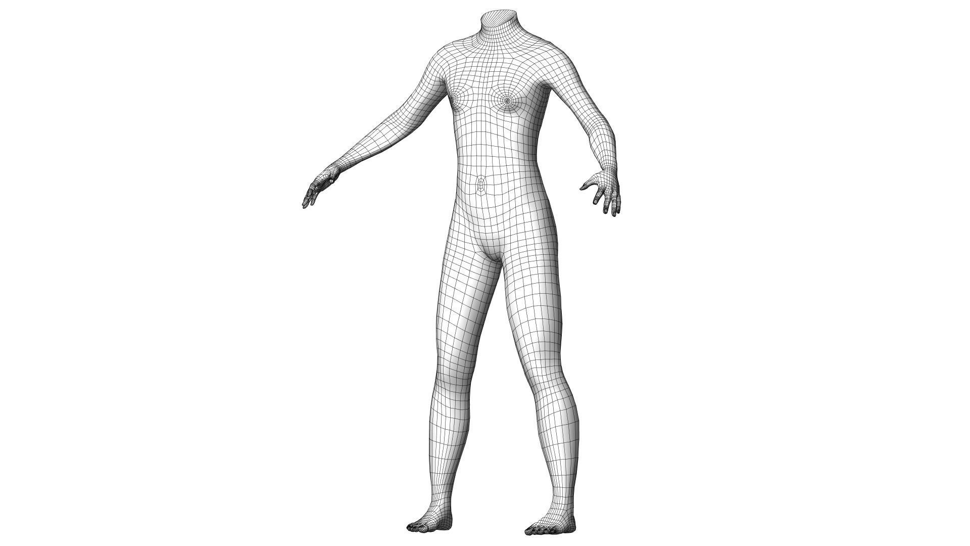 Character 36 High and Low-poly - Body male 3D model_4