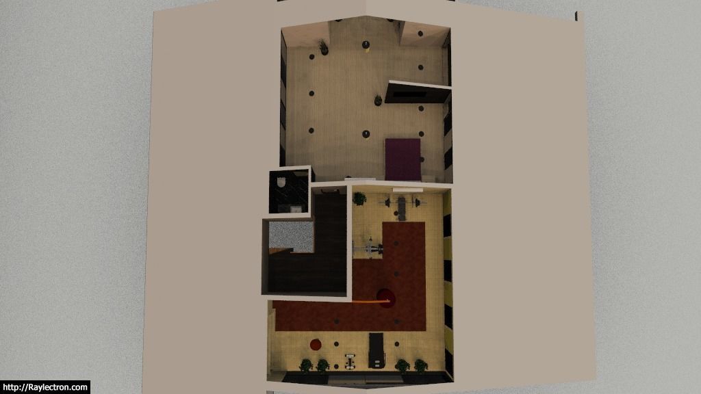 two-storey cottage 3D model_4