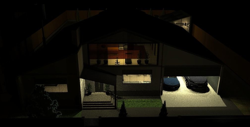 two-storey cottage 3D model_7