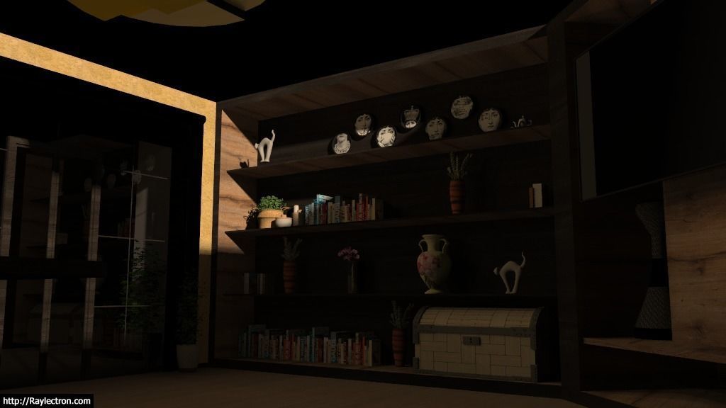 two-storey cottage 3D model_35