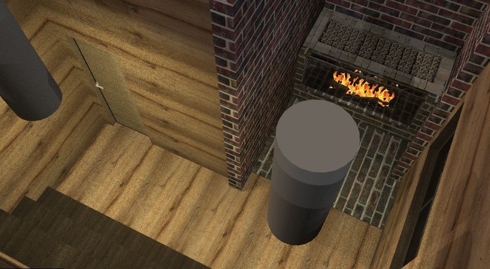 two-storey cottage 3D model_17