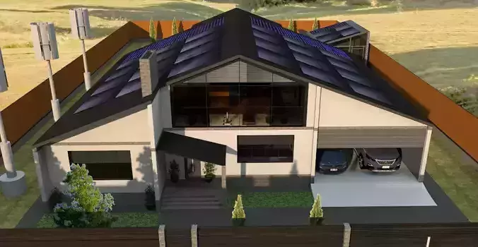 two-storey cottage 3D model