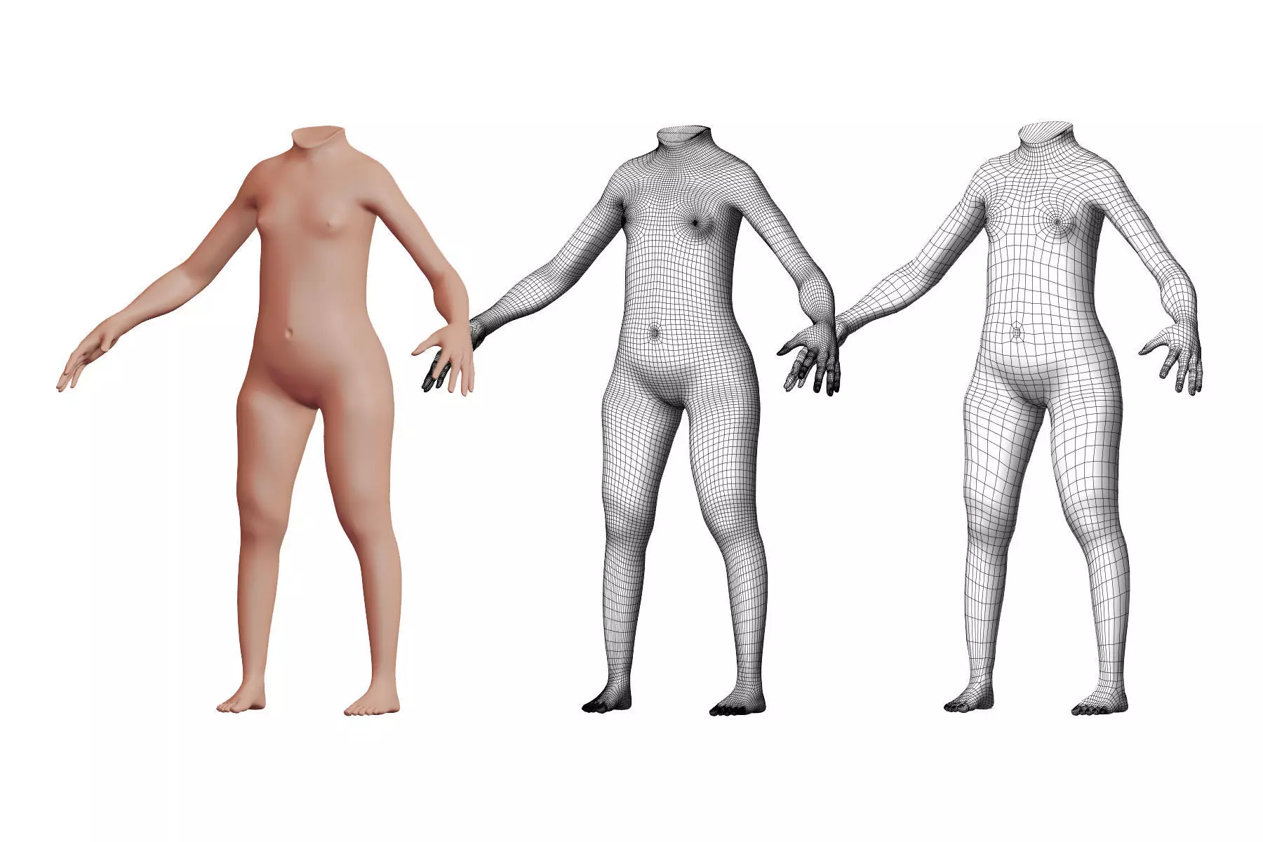 Character 39 High and Low-poly - Body child 3D model_0