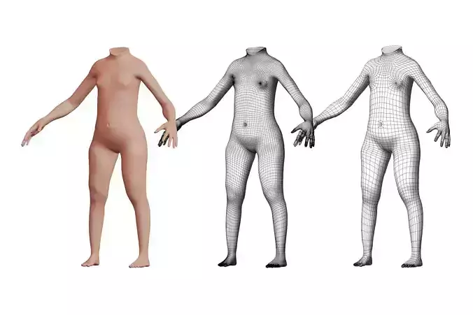 Character 39 High and Low-poly -  Body child