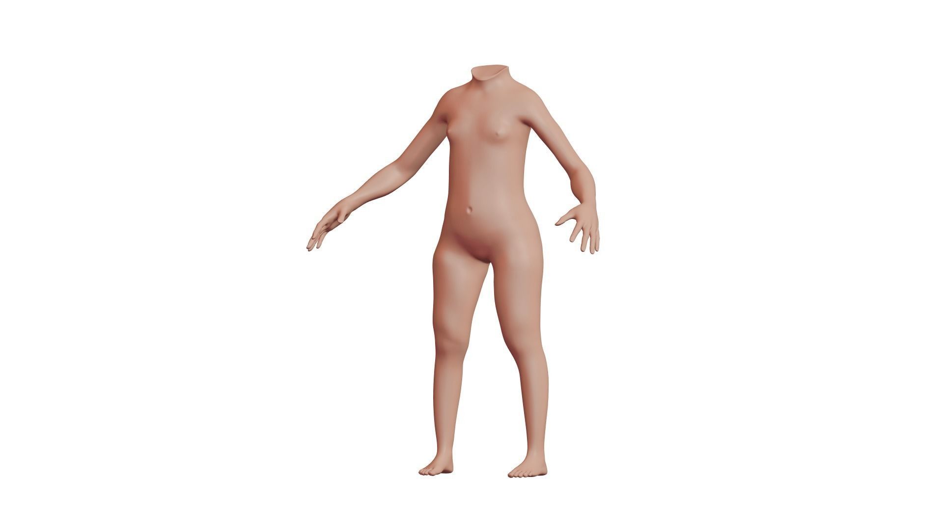 Character 39 High and Low-poly - Body child 3D model_2