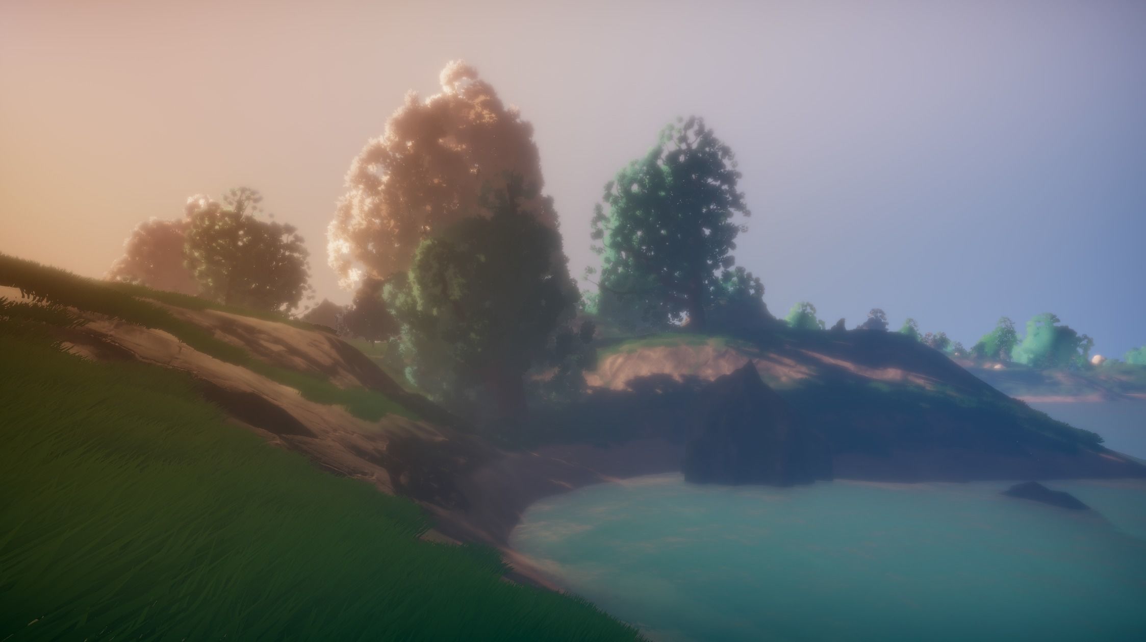 Stylized trees and rocks 3D model_4