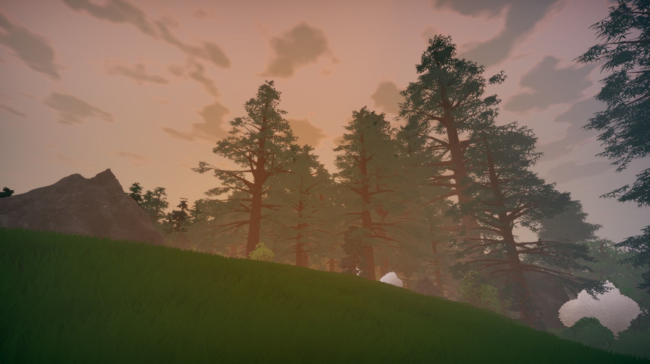 Stylized trees and rocks 3D model_11