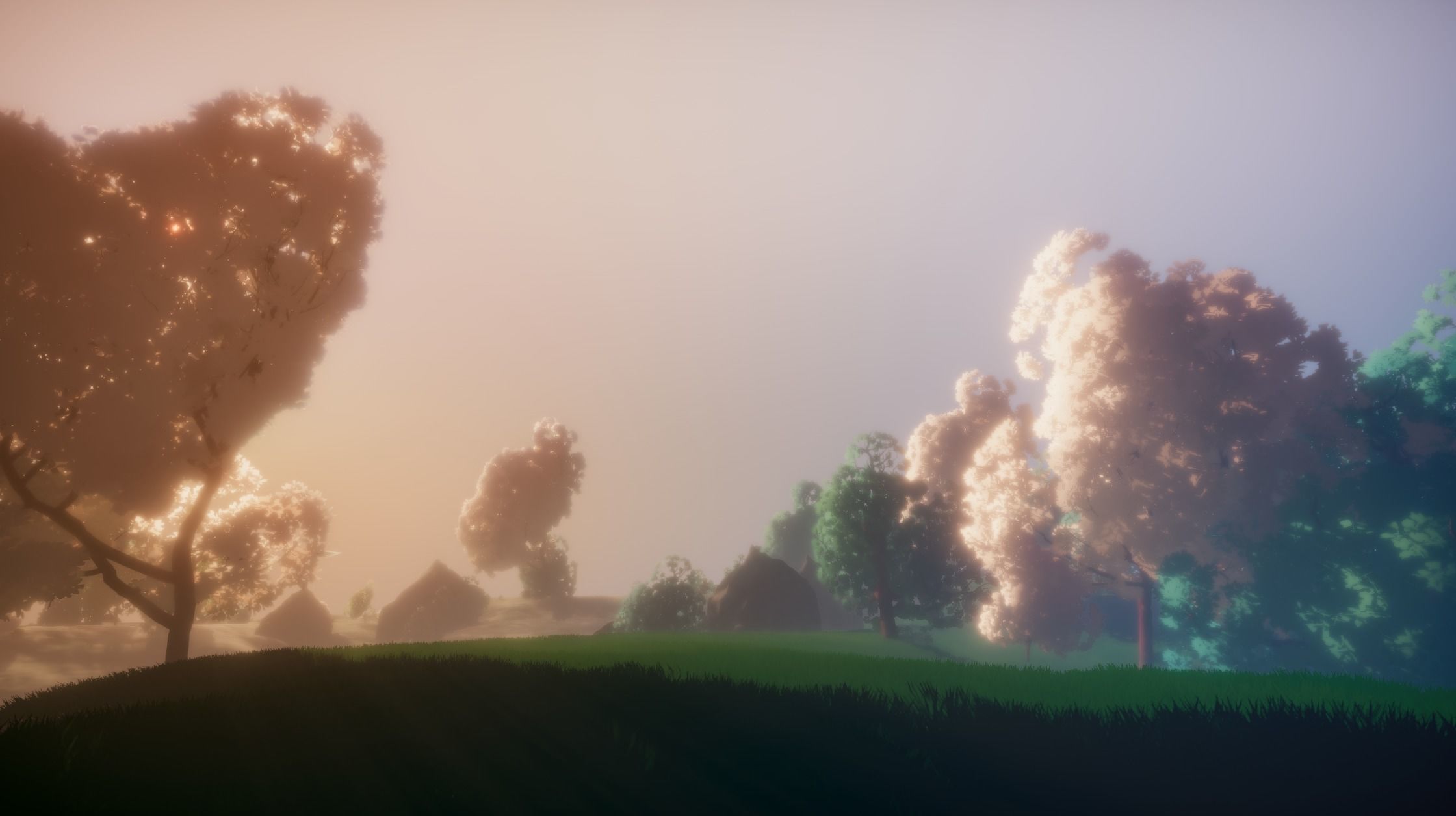 Stylized trees and rocks 3D model_3