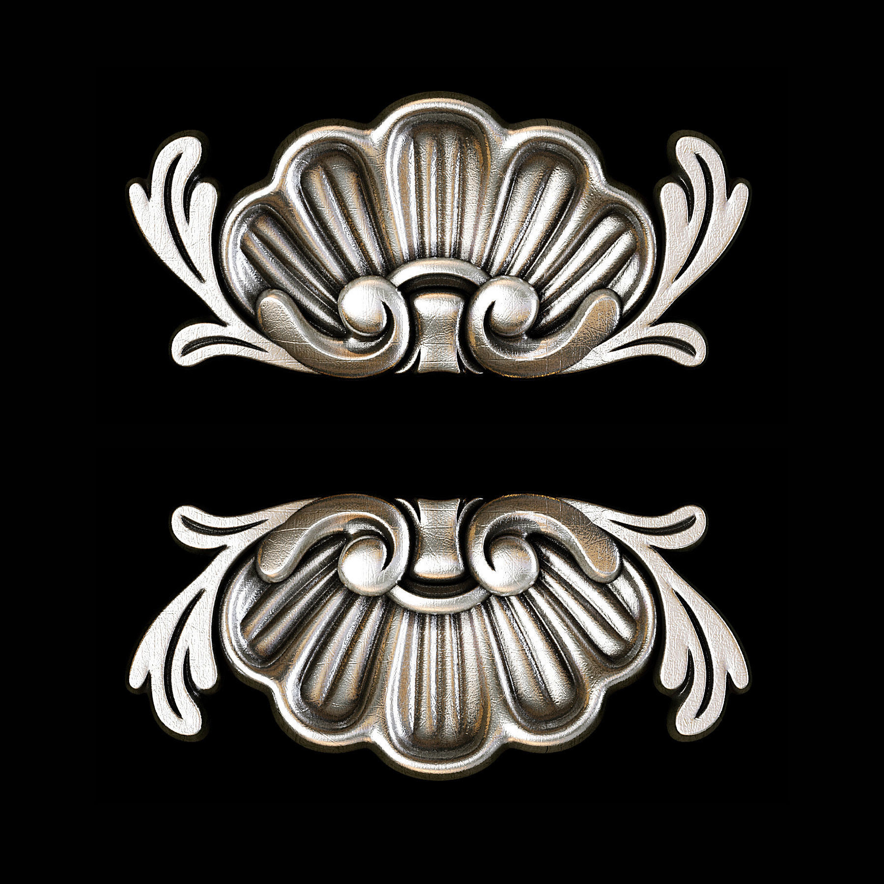 Classic carved 059 3D model_1