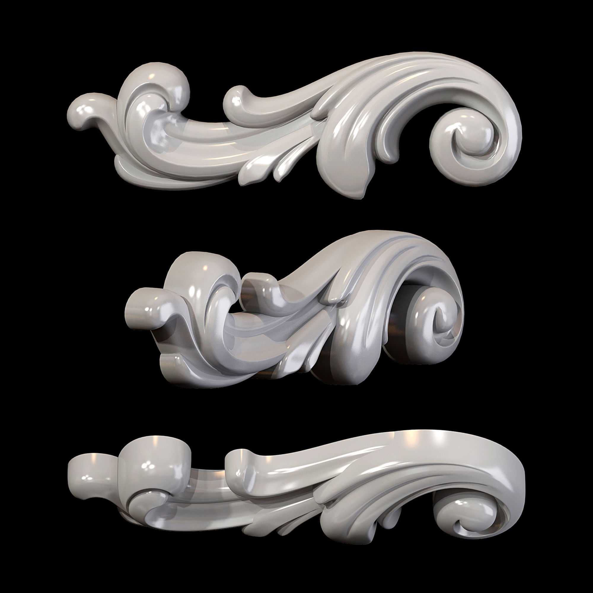 Classic carved 060 3D model_4