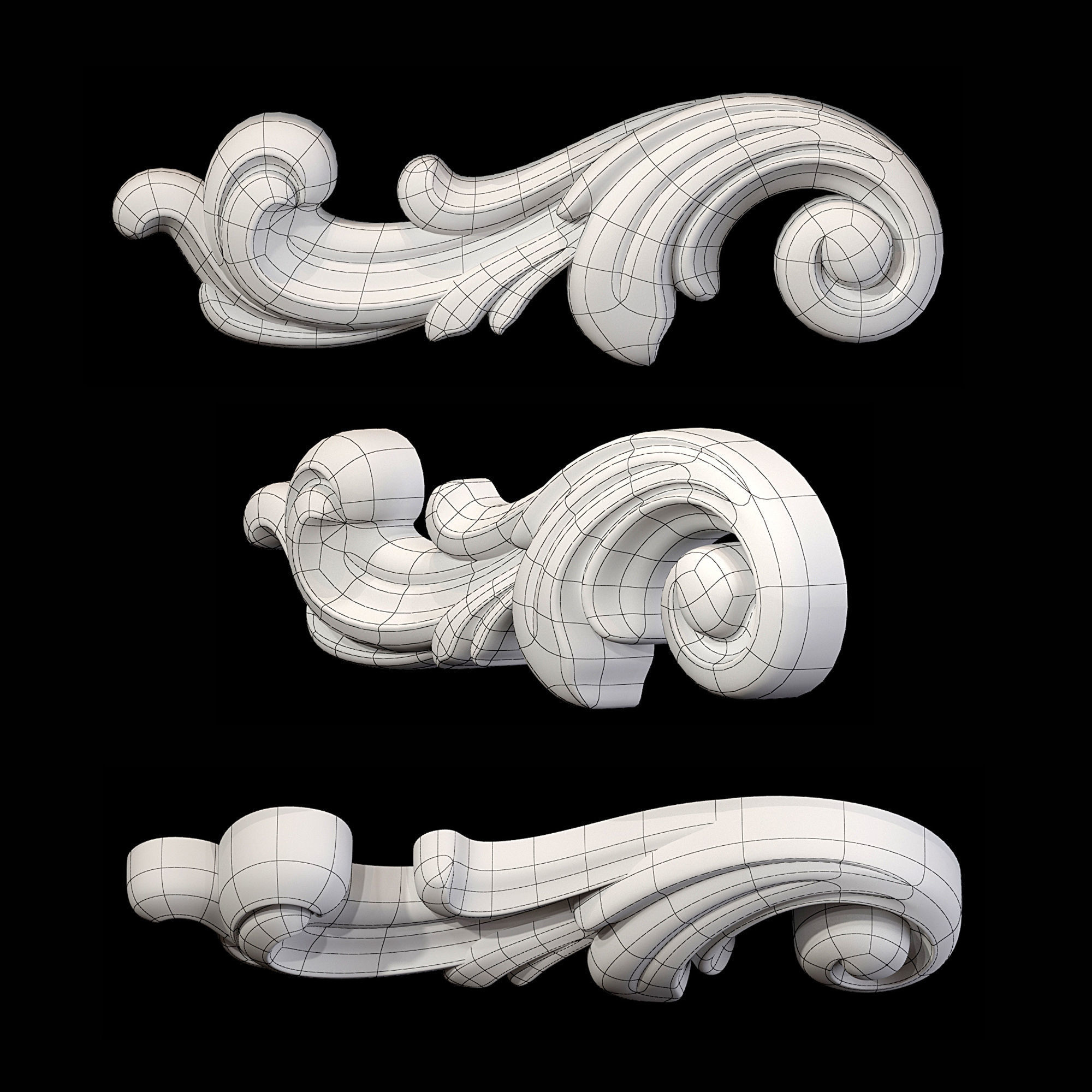 Classic carved 060 3D model_5