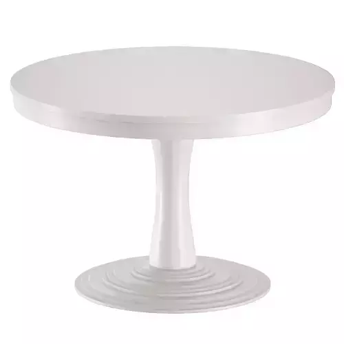 Aniston White 45 Round Extension Dining Table Crate and Barrel