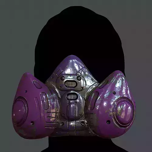 Gas mask helmet 3d model scifi Low-poly 3D model Gas mask helmet 3d model scifi Low-poly 3D model