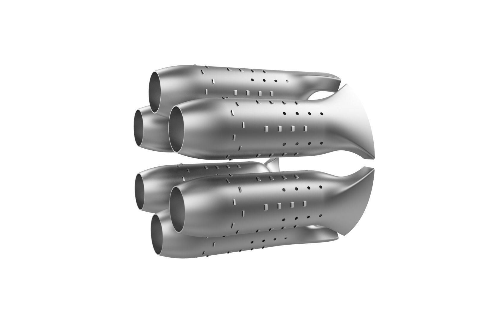 Turbojet engine combustion liner chamber 3D print model_22