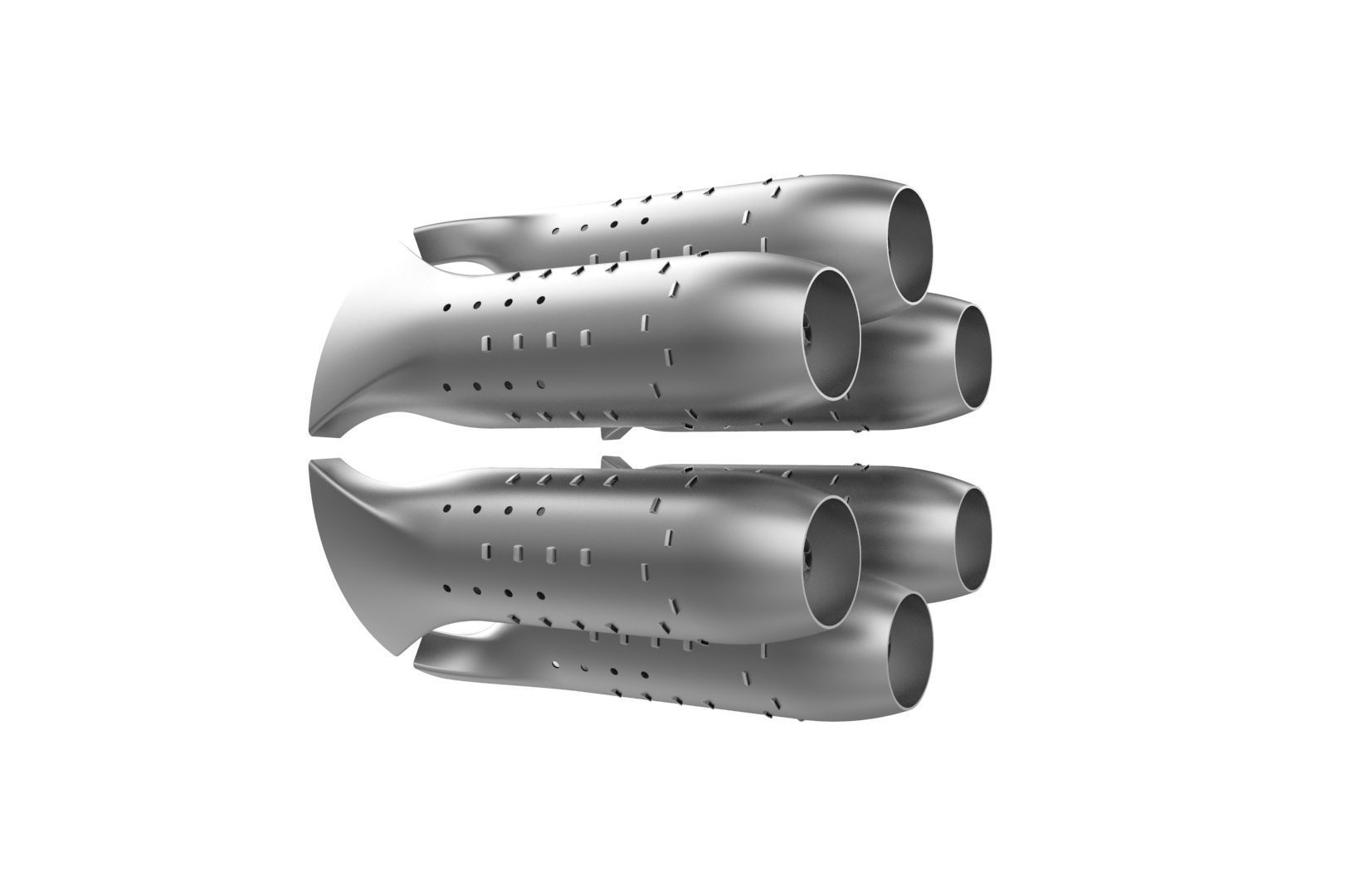 Turbojet engine combustion liner chamber 3D print model_30