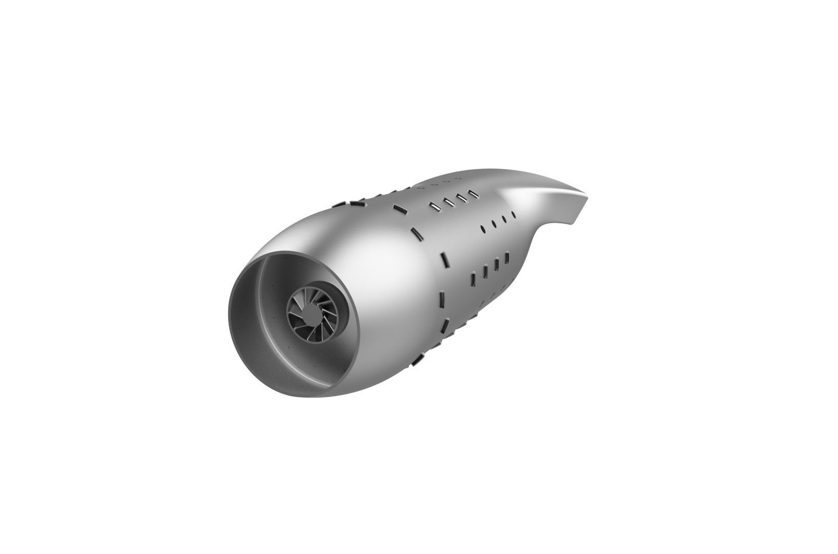 Turbojet engine combustion liner chamber 3D print model_14