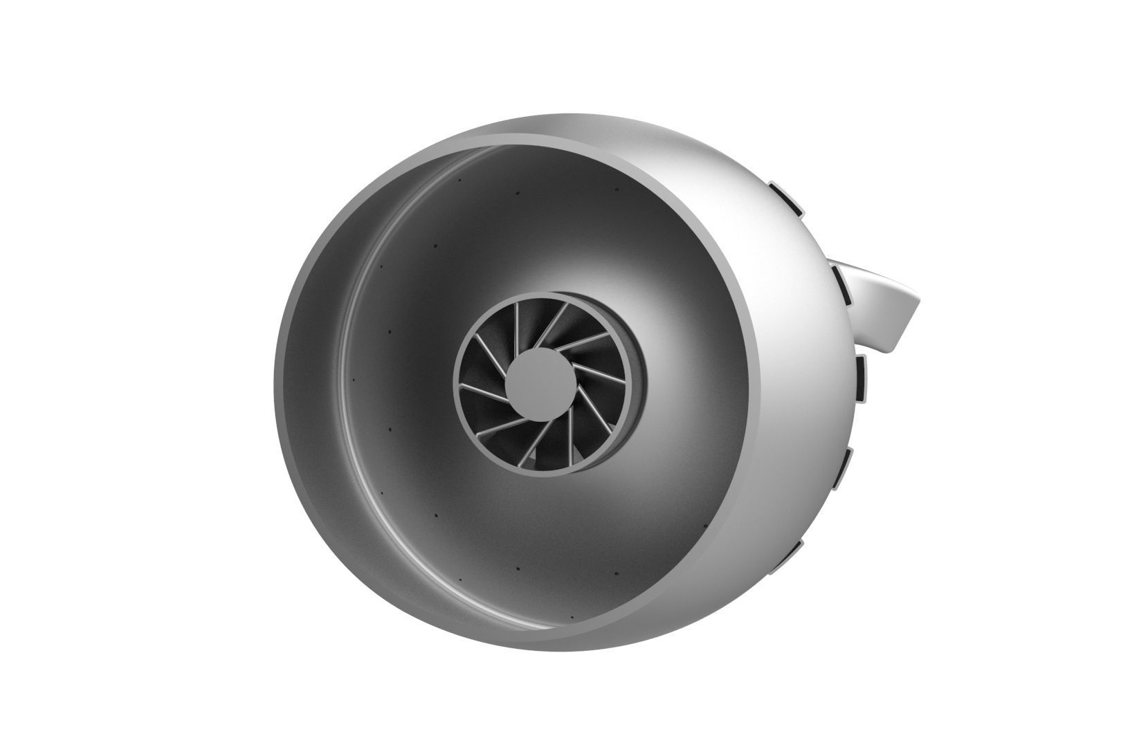 Turbojet engine combustion liner chamber 3D print model_16