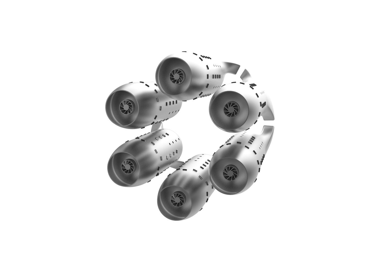 Turbojet engine combustion liner chamber 3D print model_26