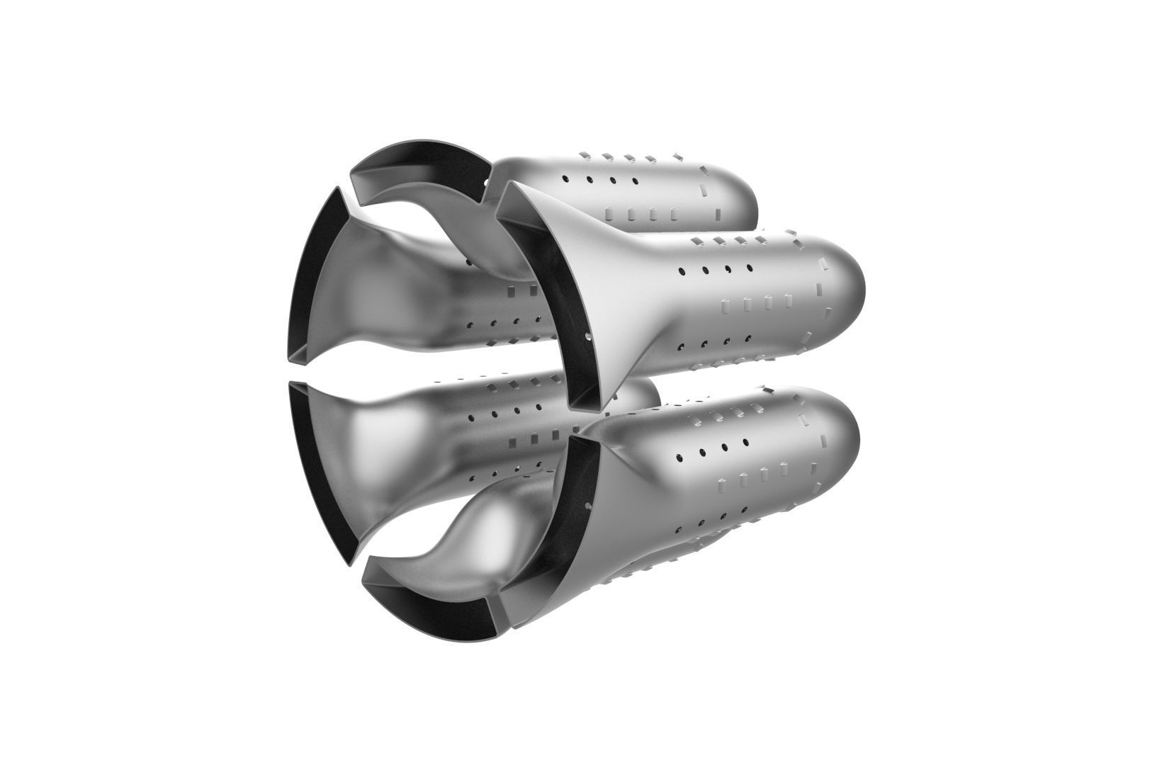 Turbojet engine combustion liner chamber 3D print model_36