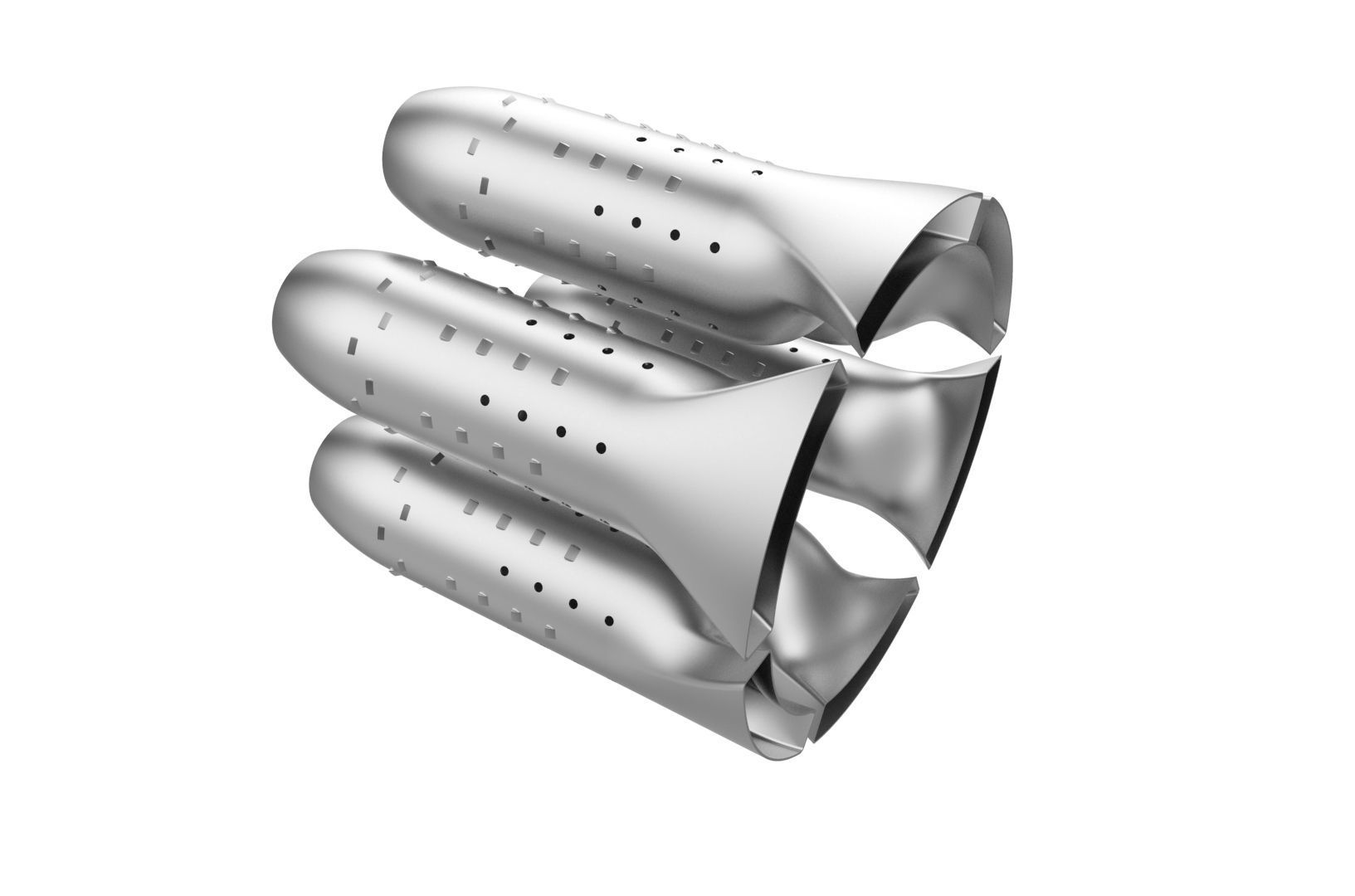 Turbojet engine combustion liner chamber 3D print model_17