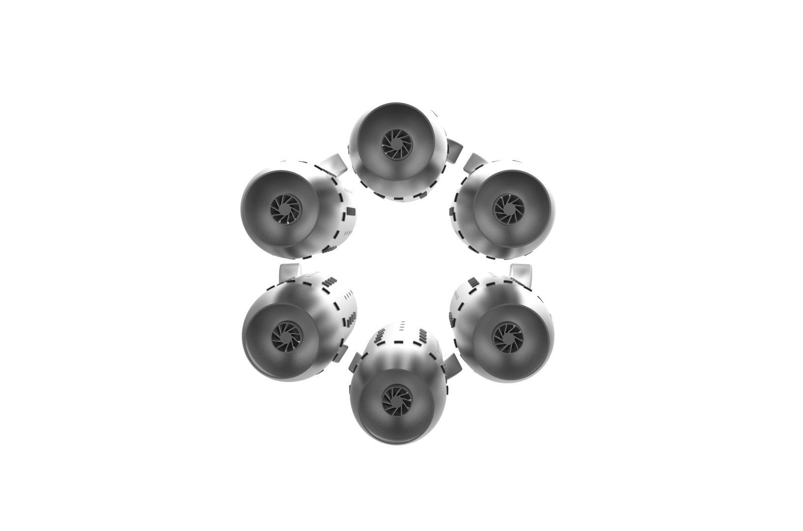 Turbojet engine combustion liner chamber 3D print model_27