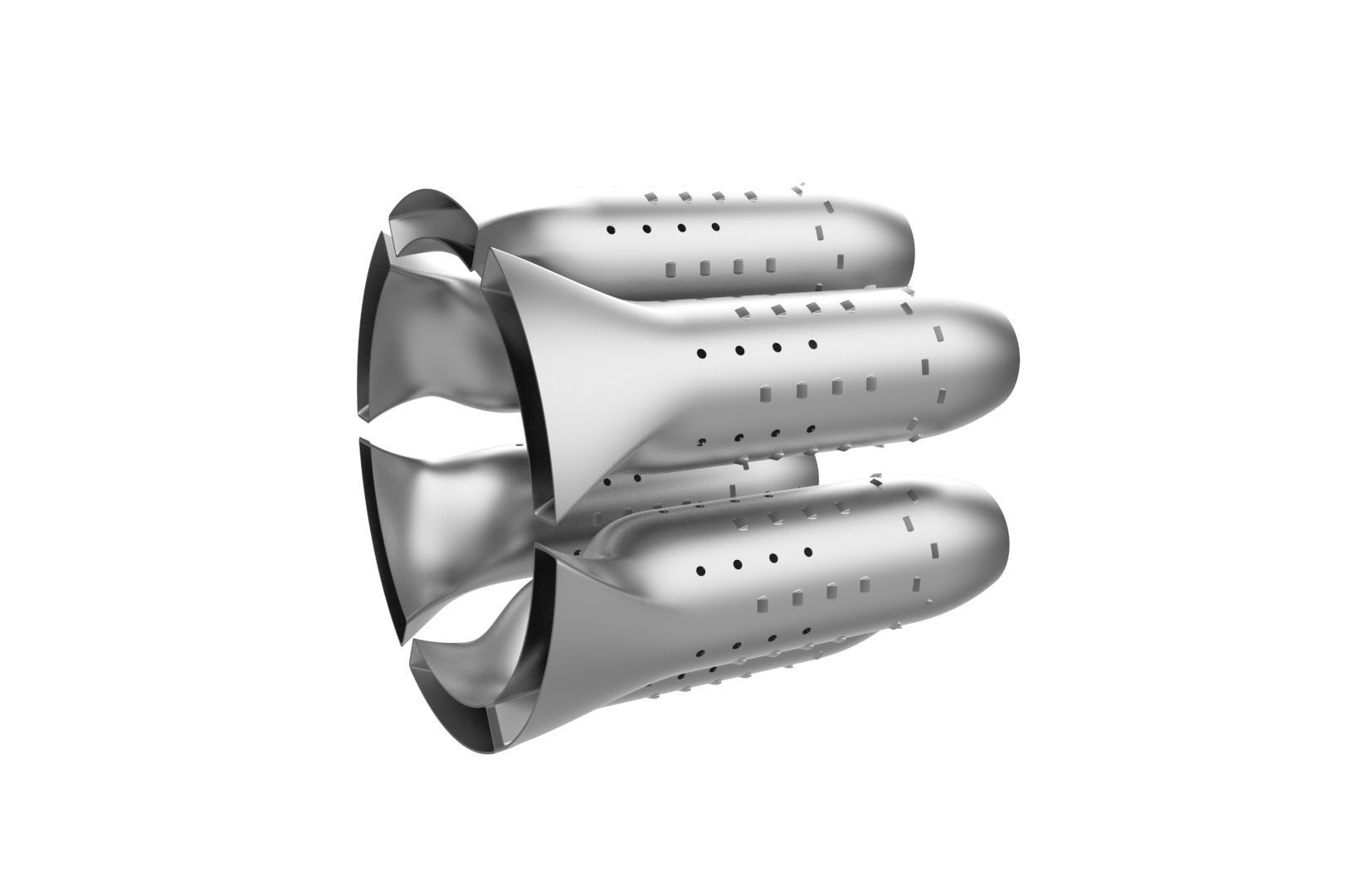 Turbojet engine combustion liner chamber 3D print model_35